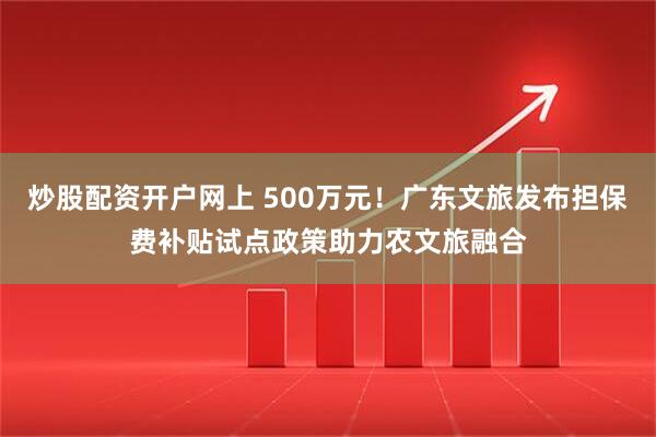 炒股配资开户网上 500万元！广东文旅发布担保费补贴试点政策助力农文旅融合